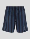 Fendi Pequin Nylon Swim Boxer In Blue