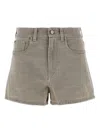 Fendi Grey Denim Shorts In Brown
