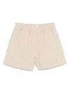 Fendi Ff Chambray Shorts In Neutral