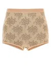 Fendi Viscose Shorts With Embroidered Floral Pattern In Neutral