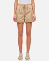 Fendi Technical Silk Shorts In Beige