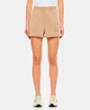Fendi Brown Sweat Shorts With Elasticated Waist In Beige