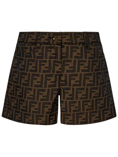 Fendi Kids' Shorts In Brown