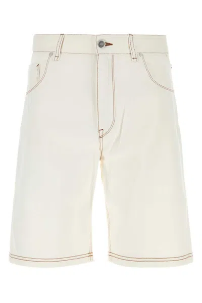 Fendi Shorts  Roma White Denim In Neutral