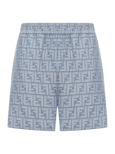 FENDI SHORTS FF CHAMBRAY