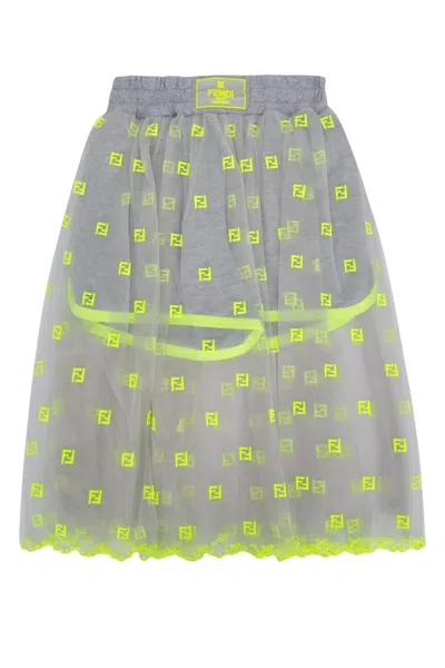 Fendi Kids' Shorts In Grimelanggialfluo