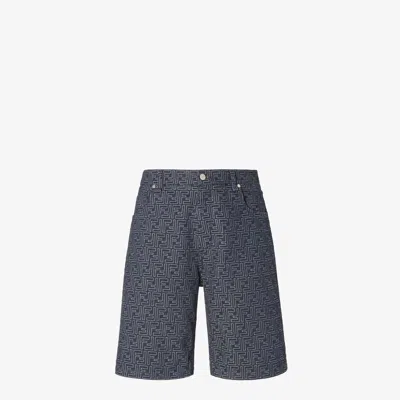 Fendi Short Jeans In Blue