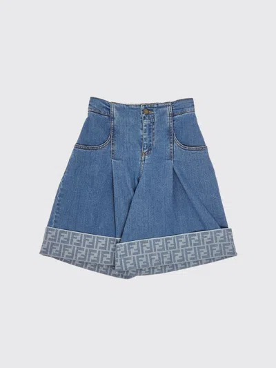 Fendi Shorts Kids  In Blue