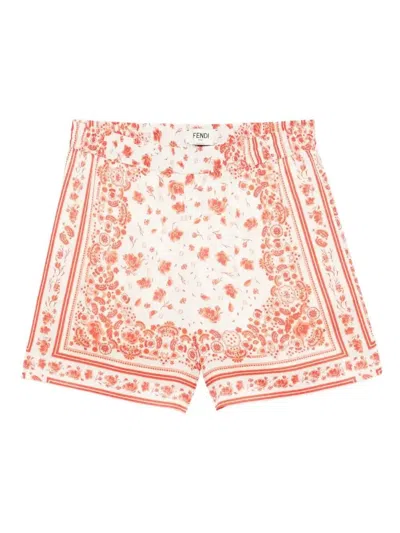Fendi Floral-print Elasticated-waist Shorts