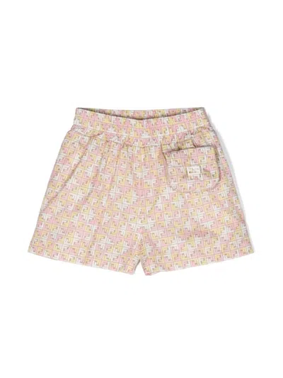 Fendi Kids' Shorts In Nude & Neutrals