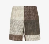 Fendi All-over Ff Print Panelled Bermuda Shorts In Pecan-jungle