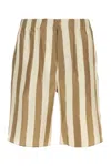 Fendi Printed Silk Bermuda Shorts In Stripped