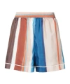 Fendi Venetian Stripes Relaxed Fit Lightweight Shorts In Multi