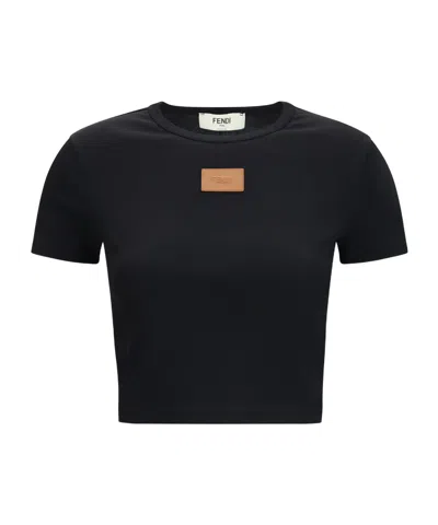 Fendi Short-sleeve T-shirt In Black