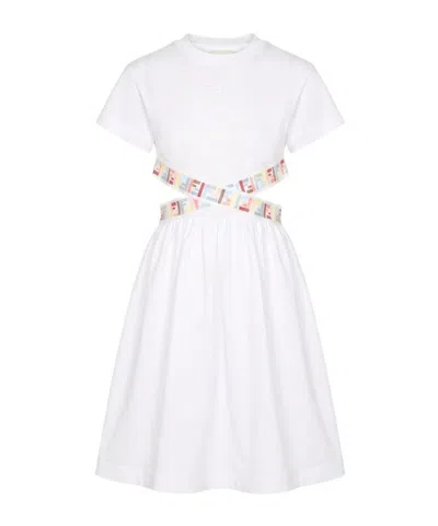 Fendi Short-sleeved Dress In White
