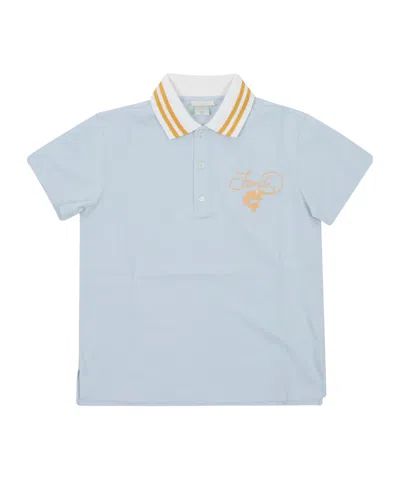 Fendi Short-sleeved Polo Shirt In Blue