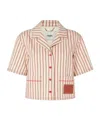 Fendi Camicia Striped Ff Den In Multi