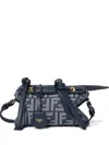 Fendi Soft Mini Shoulder Bag Top Handle Strap In Blue