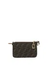 Fendi Shoulder Bags With Chain Strap And Gold-tone Hardware In Black