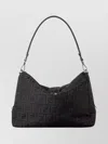 Fendi Shoulder Bag With Adjustable Strap And Metal Hardware In Black