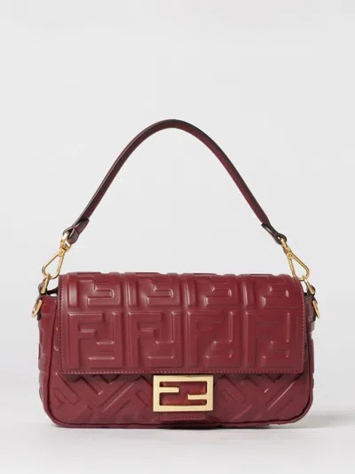 Fendi Shoulder Bag Woman  In Burgundy