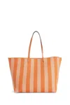 Fendi Borsa Shopping Roll Grande In Jacquard Ricamato Donna In Orange