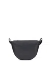 Fendi Half-moon Leather Shoulder Bag In Gray