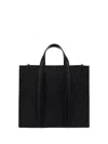 Fendi Structured Monogram Tote Bag With Detachable Strap In Black