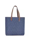 Fendi Embroderied Denim Tote Bag In Blue