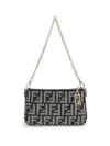 Fendi Women Baguette Clutch Bag In Blue