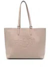 Fendi Rectangular Shape Double Handles Shoulder Bags In White