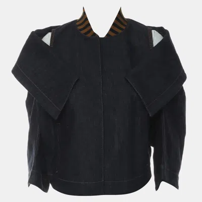 Pre-owned Fendi Shoulder Cut-out Denim Jacket