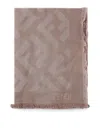 Fendi Shoulder Scarf Ff In Beige
