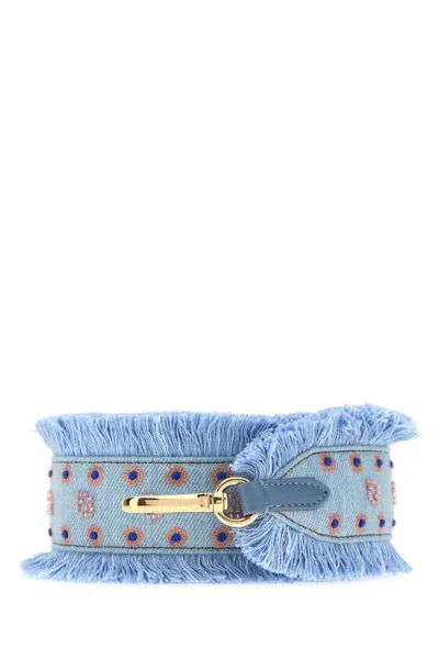 Fendi Shoulder Strap  Denim Bandana/ In Blue