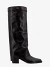 Fendi Black Leather Boots In Black