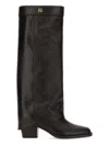 Fendi Black Leather Boots In Black
