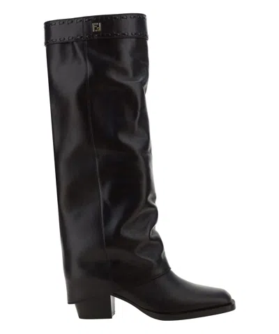 Fendi Show Heeled Boots In Red