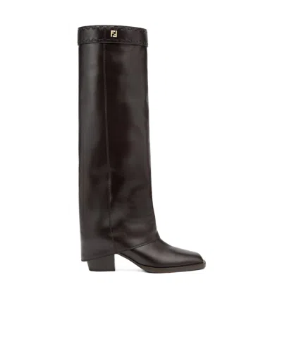 Fendi Show High-heeled Boots In Black