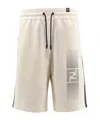 Fendi Side-stripe Track Shorts In Nude