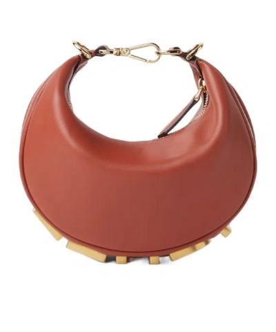 Fendi Sienna Brown Leather Mini-bag
