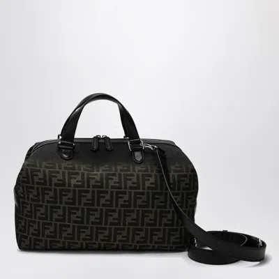 Fendi Siesta Medium Ff Eclipse Bag In Brown Jacquard Men
