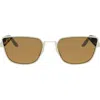Fendi Signature 53.7mm Rectangular Sunglasses In Gold