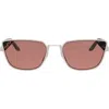 Fendi Signature 53.7mm Rectangular Sunglasses In Metallic
