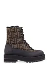 Fendi Stivaletti Biker Signature In Brown