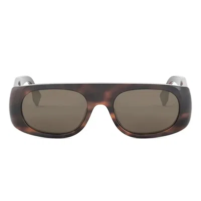 Fendi Signature Brown Irregular Sunglasses