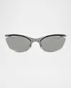 Fendi Signature Crystal Cat-eye Sunglasses