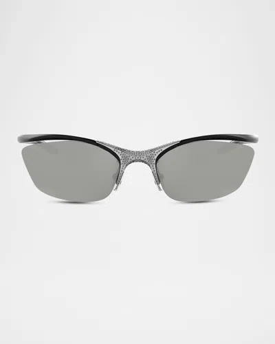 Fendi Signature Crystal Cat-eye Sunglasses