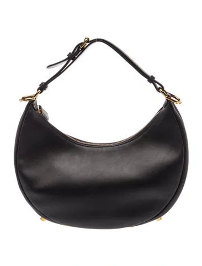 Pre-owned Fendi Signature Graphy Small In Black