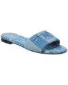 Fendi Logo-embroidered Slides In Blue