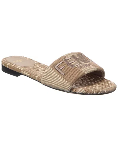 FENDI FENDI SIGNATURE JACQUARD SANDAL